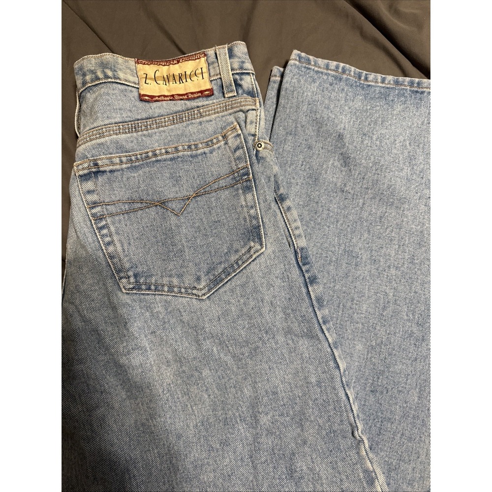 Vintage Z Cavaricci Jeans Mens 31x32 Light Wash Made USA 90s FITS 30x32‎